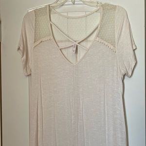 Flowy Lace Detail Top L